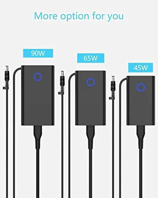 Alt view image 2 of 5 - Laptop Charger, 45W 19.5V 2.31A AC Computer Charger Power Cord with 10 Optional Connectors Compatible with Asus Toshiba Lenovo Acer Dell HP Samsung ThinkPad