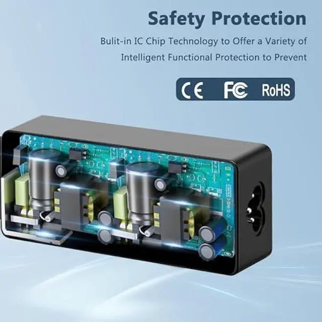 Alt view image 5 of 7 - USB C Laptop Charger, 100W AC Laptop Power Adapter Replacement for Lenovo, ThinkPad, HP, Asus, Acer, MacBook, MSI, Dell,Toshiba,Universal Chromebooks Type C Power Cord