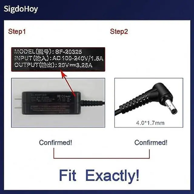 Alt view image 3 of 5 - 65W 45W Charger Compatible with Lenovo Ideapad 3/3i/1/1i/320/330/330s/S340/S145/L340/Flex 5/5i