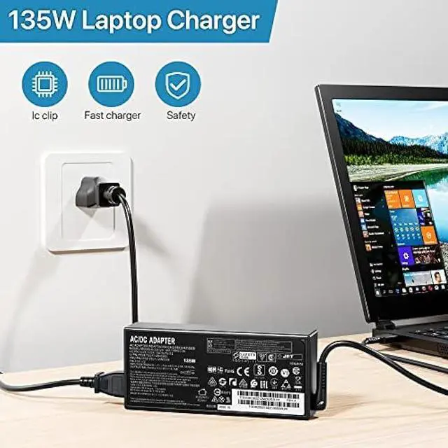 Alt view image 5 of 5 - 135W Charger Fit for Lenovo Thinkpad Laptop X1, Slim Tip ADL135NDC3A (888015027) 20V 6.75A AC Adapter Power Supply