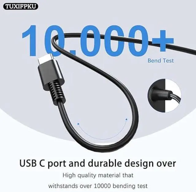 Alt view image 2 of 5 - 65W USB C Charger Type C Power Adapter Compatible with ASUS Zenbook Mac Book Pro Lenovo Dell Latitude Huawei Matebook HP Spectre Acer Steam Deck and Any Type C Laptop or Smart Phone