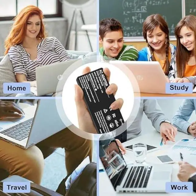 Alt view image 6 of 6 - 90W 65W Universal AC Adapter Laptop Charger Replacement for Lenovo HP Dell Asus Samsung IBM Toshiba Sony Fujitsu Gateway Computer Power Cord Supply AC Adapter with 16 Tips