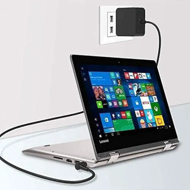 Alt view image 6 of 6 - 65W 45W Laptop Charger Fit for Lenovo IdeaPad 1 3 5 ADL45WCC 330 110 510 310 320 L340 S340 S145, Flex 3 4 5 14 15 ADLX65CCGU2A PA-1450-55LL 1470 1130, Yoga 710 11 14 15, for Lenovo AC Power Adapter