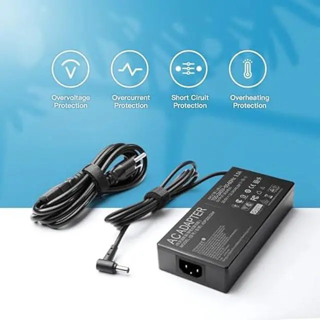 Alt view image 5 of 6 - 240W Charger Fit for Asus Rog Zephyrus G14 G15 M16 S15 S17, ADP-240EB B 20V 12A AC Adapter, Strix Scar 15 G533QS Gaming Laptop