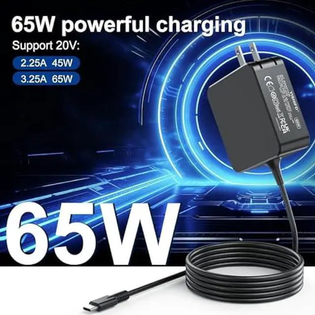 Alt view image 5 of 6 - USB C Fast Charger for Asus Zenbook 14/13/S13/S Flip/3 Deluxe/Duo 14, Chromebook, ExpertBook, VivoBook Laptop, Foldable Plug, Fast Charging