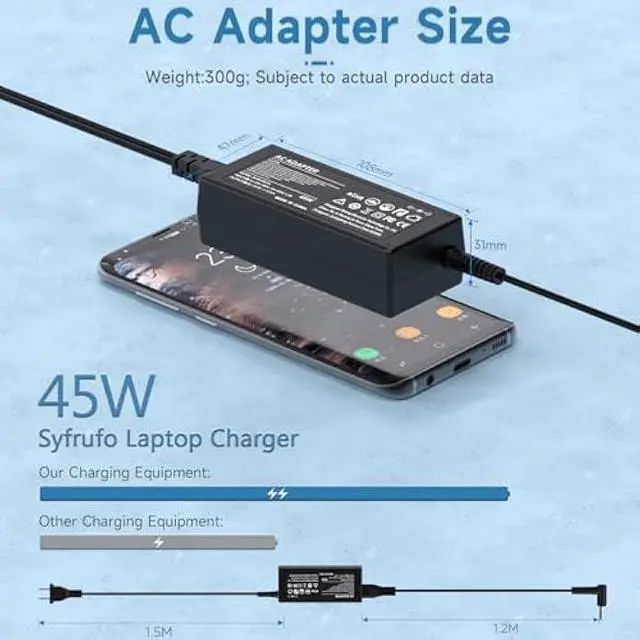Alt view image 4 of 6 - Syfrufo Charger Compatible with Lenovo Laptop - IdeaPad 1 3 5 1-14, 1-15, 3-15, 3-17, 5-14, 5-15 Series; IdeaPad 110 110S 310 320 330 330s 510 520 530s 710s; S145 S340 S540 L340 Power Supply