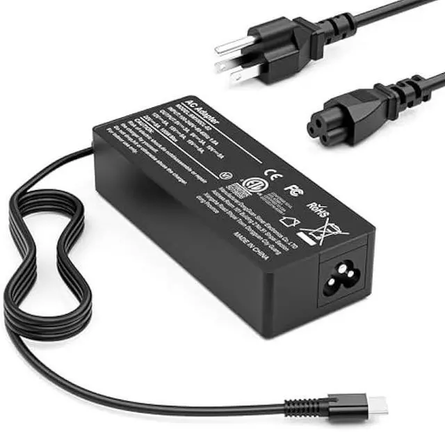 Main image of USB C Laptop Charger 100W Type C Charger Fast Charging Compatible with Lenovo ThinkPad Mac Book HP Dell Asus Acer Google MSI ROG Ally Steam Deck Type C Power Cord for 90W 65W 45W PD 3.0