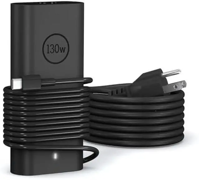 Main image of 130W USB C Laptop Charger Compatible with Dell XPS 15/17,9575Precision 5750 5570 5550 5530 3551 3550 3560 Latitude 5420 5510 7410 7310 7210 9410 9510 AC Cable