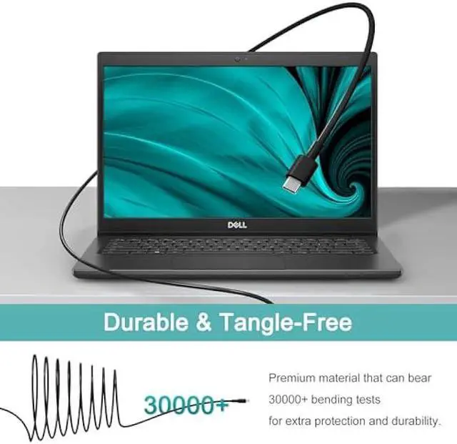 Alt view image 6 of 7 - 130W USB C Laptop Charger Compatible with Dell XPS 15/17,9575Precision 5750 5570 5550 5530 3551 3550 3560 Latitude 5420 5510 7410 7310 7210 9410 9510 AC Cable