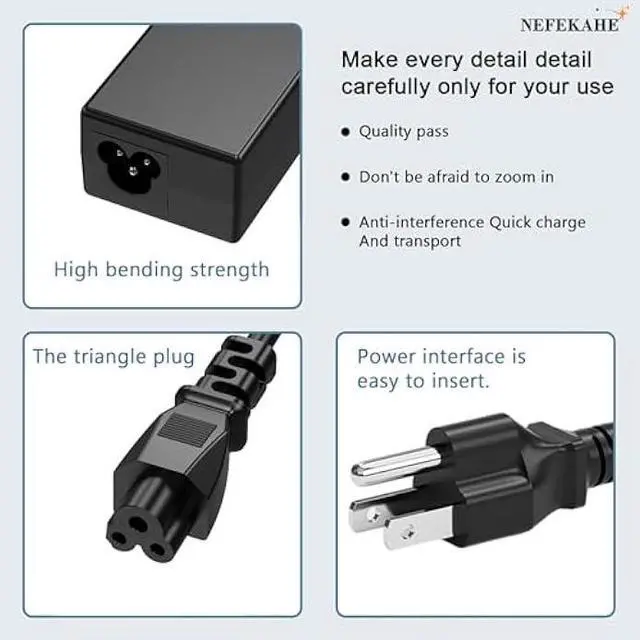 Alt view image 4 of 6 - Universal 65W USB C Laptop Charger Compatible with Hp Chromebook/Lenovo Thinkpad/Yoga Dell Chromebook/Latitude,Asus,Samsung,Acer,Google Universal Chromebook Type C Power Cord