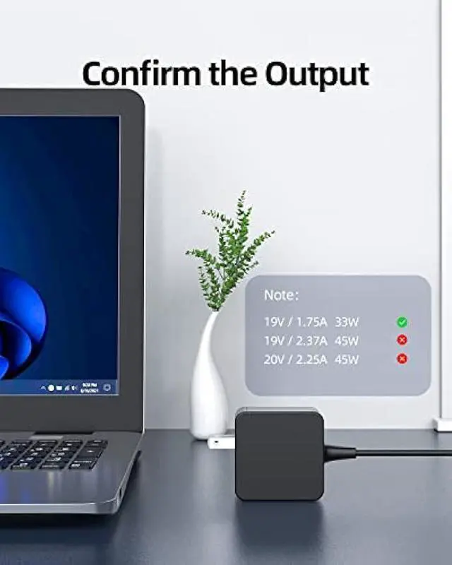 Alt view image 4 of 7 - AC Charger Fit for Asus X200MA X200M X200CA X200C X200LA X200L X200 X202E X202 X201E X201 X420UA X420U X420FA X402N X402NA X402M X420F X420 W202NA W202N W202 Vivobook Flip 14 Laptop Power Supply Cord