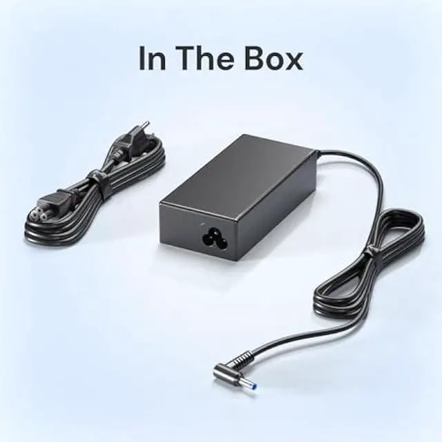 Alt view image 6 of 6 - 65W Charger Fit for HP Model 15, Pavilion 15/17 Laptop, 15-F272wm 15-F387wm 15-F233wm 15-F222wm 15-F211wm 15-F337wm, Compatible with HP Smart Blue Tip Power Adapter, 4.5mm