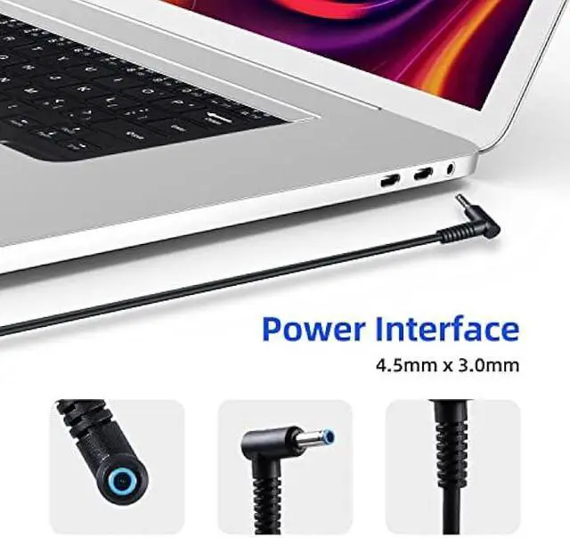 Alt view image 2 of 7 - 230W Slim AC Laptop Charger for HP OMEN 15 16 15-en1013dx 15-ek1013dx 16-b1797nr 16-b1085nr 16-b0005dx 16-b0013dx 16-c0002dx 16-c0012dx ZBook Fury 16 G9 TPN-LA10 M41303-001 M35733-001 Power Cord