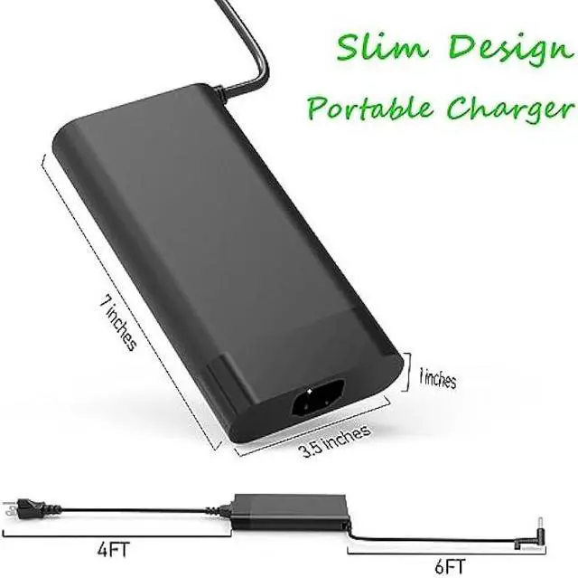 Alt view image 3 of 7 - 230W Slim AC Laptop Charger for HP OMEN 15 16 15-en1013dx 15-ek1013dx 16-b1797nr 16-b1085nr 16-b0005dx 16-b0013dx 16-c0002dx 16-c0012dx ZBook Fury 16 G9 TPN-LA10 M41303-001 M35733-001 Power Cord
