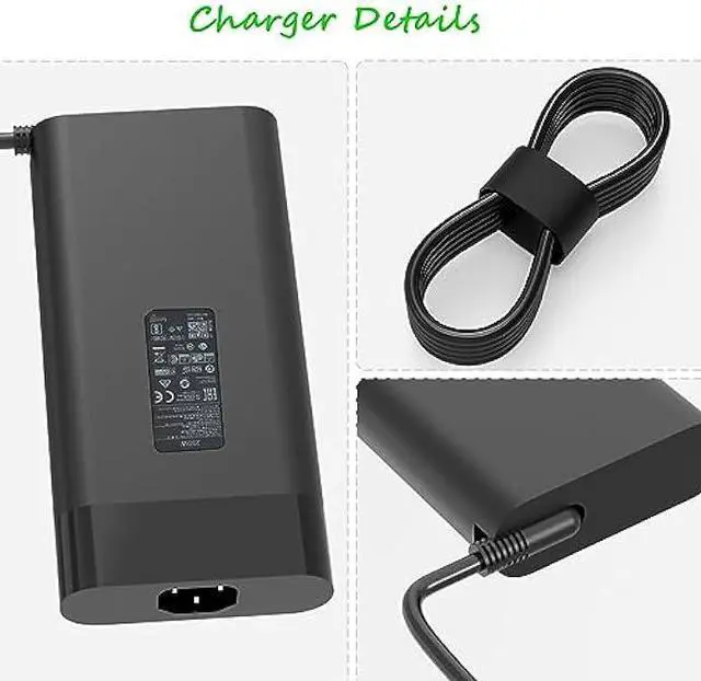 Alt view image 4 of 7 - 230W Slim AC Laptop Charger for HP OMEN 15 16 15-en1013dx 15-ek1013dx 16-b1797nr 16-b1085nr 16-b0005dx 16-b0013dx 16-c0002dx 16-c0012dx ZBook Fury 16 G9 TPN-LA10 M41303-001 M35733-001 Power Cord