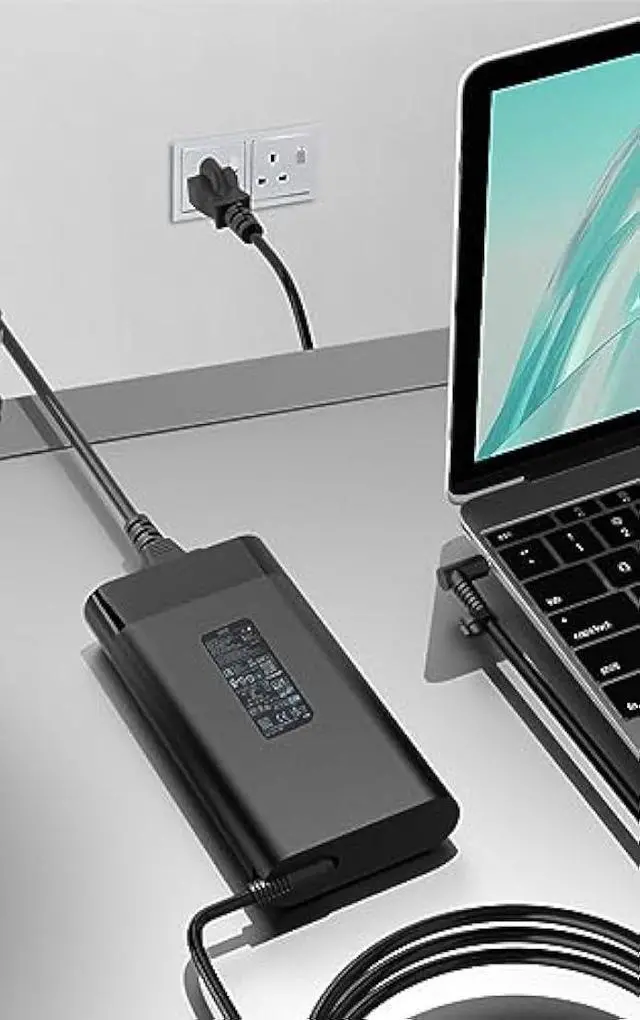 Alt view image 5 of 7 - 230W Slim AC Laptop Charger for HP OMEN 15 16 15-en1013dx 15-ek1013dx 16-b1797nr 16-b1085nr 16-b0005dx 16-b0013dx 16-c0002dx 16-c0012dx ZBook Fury 16 G9 TPN-LA10 M41303-001 M35733-001 Power Cord