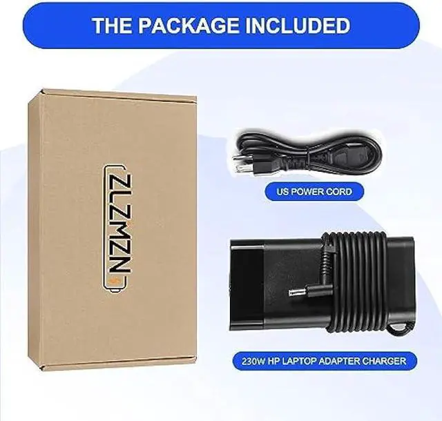 Alt view image 7 of 7 - 230W Slim AC Laptop Charger for HP OMEN 15 16 15-en1013dx 15-ek1013dx 16-b1797nr 16-b1085nr 16-b0005dx 16-b0013dx 16-c0002dx 16-c0012dx ZBook Fury 16 G9 TPN-LA10 M41303-001 M35733-001 Power Cord