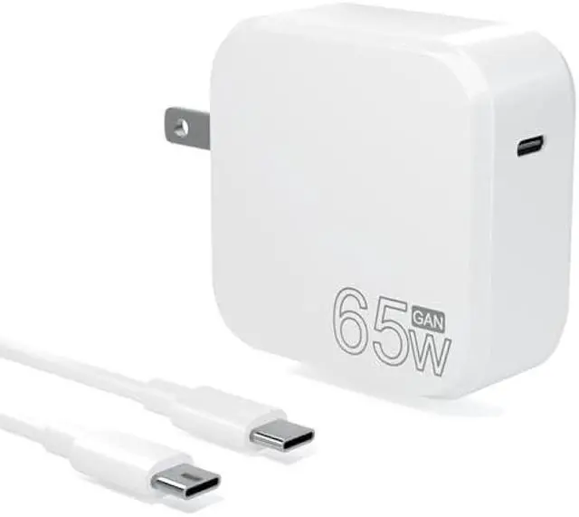 Main image of 65W GaN Type C Fast Charger Compatible with Samsung Galaxy Book 360 & Book Pro 13.3 / 15.6 NP930QDB NP930XDB NP935QDC NP950XDB NP950QDB /Chromebook 4/4+Laptop Computer Power Adapter