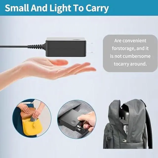 Alt view image 4 of 5 - 65W AC Adapter fit for Lenovo V14 V15 V17 G2 G3 G4, IdeaPad 1 3 5 Flex 4 5 5i 6 1470 1480, IdeaPad L340 S145 S340 S540; Yoga 720 710 510 ADLX65CDGU2A Laptop Charger Power Supply Cord