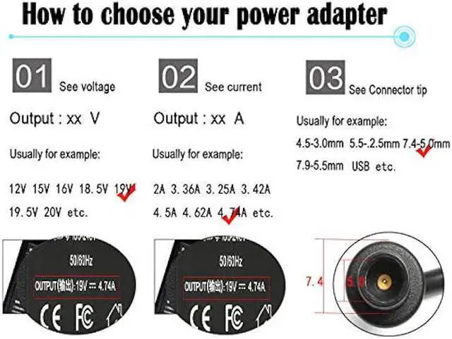 Alt view image 2 of 7 - TSKYBEAR 90W AC Adapter Laptop Charger Compatible with Hp Elitebook 8460p 8470p 8440p 8560p 8760p 8460w 8470w 8570w Probook 4430s 4440s 4520s 4530s 4540s Compaq 6730b 6530b 6560b Notebook Power Cord