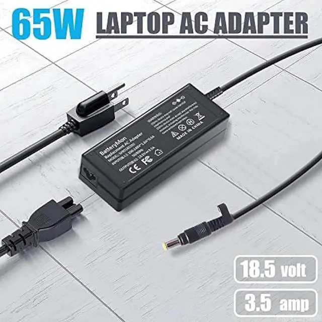Alt view image 5 of 6 - 65W AC Adapter Laptop Charger Compatible with HP Pavilion DV9700 DV9500 DV9000 DV8000 DV7000 DV6700 DV6500 DV6000 DV5000 DV4000 DV2000 DV1000, Compaq Presario 510 515 520 610 A900 C700 F500-18.5V3.5A