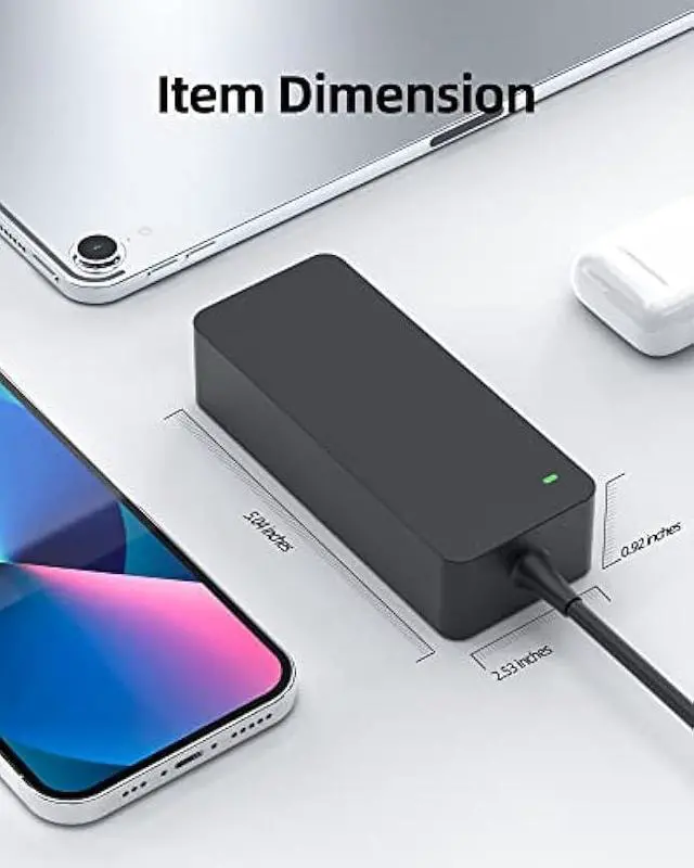 Alt view image 4 of 7 - 90W 65W Charger Fit for Lenovo Thinkcentre, Ideacentre AIO, Slim-Tip, Tiny M90q M80q M75q M70q M920 M720 Neo 50q 50a 50s 30a Gen 1 2 3 4 5 Desktop Laptop Replacement