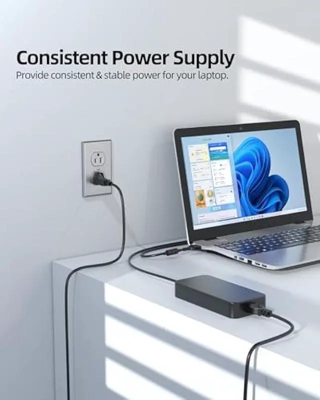 Alt view image 7 of 7 - 135W AC Charger Fit for Lenovo Ideapad Gaming 3 3-15IMH05 3-15IHU6 3-15ARH05 3-15ACH6 3-15IAH7 3-15ARH7 3-16IAH7 3-16ARH7 L340-17IRH L340-15IRH, Creator 5 5-16ACH6 5-15IMH05 Laptop, Slim Tip