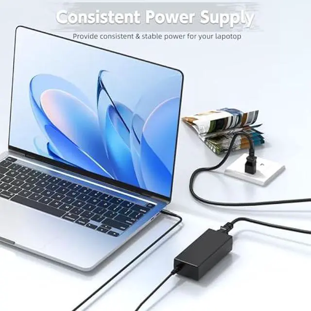 Alt view image 5 of 7 - 65W Laptop Charger Compatible with HP Pavilion G4 G6 G7 G60 G61 G62 G71 G72; Pavilion DV7 DV6 DV5 DV4 DV3 DV3t DV4t DV6t DV7t Dv3500 AC Adapter; DM1 DM1z DM4 DM4t Power Supply Cord (18.5V, 3.5A)