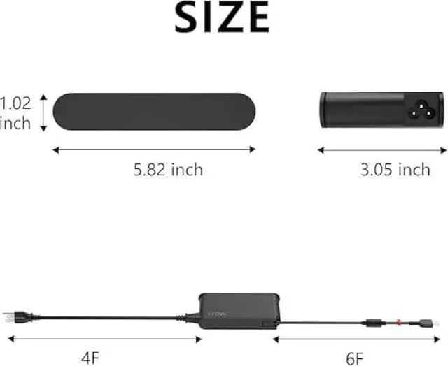 Alt view image 4 of 6 - Slim 170W Charger Fit for Lenovo Legion Slim 5 5i Yoga Pro 9i Lenovo ThinkPad P1 P16 IdeaPad Pro 5 Lenovo LOQ ADL170SCC3A 4X20S56697-20V 8.5A ac Adapter Laptop Power Supply