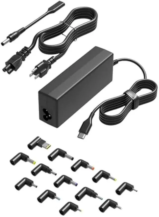 Main image of 100W USB C Universal Laptop Charger Fit for HP Lenovo Dell Acer Asus Toshiba Geteway Samsung MacBook IBM Fujitsu Sony LG MSI Notebook Ultrabook Chromebook Computer AC Adapter Power Cord