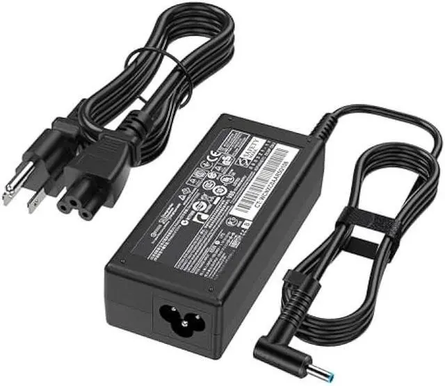 Alt view image 2 of 6 - 65W Laptop Charger Compatible with HP Pavilion x360 14 15 17 Envy 13 15 X360 Elitebook 840 G5, Compatible with Zbook 14u G4 G5 15u 15 G3 ProBook Chromebook Spectre Power Cord (4.5x3.0mm)