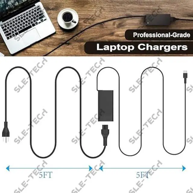 Alt view image 3 of 7 - SLE-TECH 90W USB C Laptop Charger Compatibile with HP Spectre x360 EliteBook TPN-DA08 904082-003 904144-850 ADP-90FE L45440-003 2LN85AA#ABA 2LN85AA 1040 G4