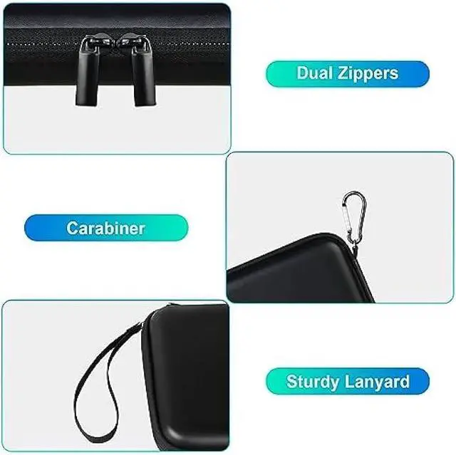 Alt view image 4 of 7 - BOVKE Hard Carrying Case for Baseus 100W Blade USB C Portable Laptop Charger, Super Fast Charging Power Bank for Laptop Phone, Mesh Pocket for Cables, Black