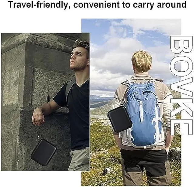 Alt view image 7 of 7 - BOVKE Hard Carrying Case for Baseus 100W Blade USB C Portable Laptop Charger, Super Fast Charging Power Bank for Laptop Phone, Mesh Pocket for Cables, Black