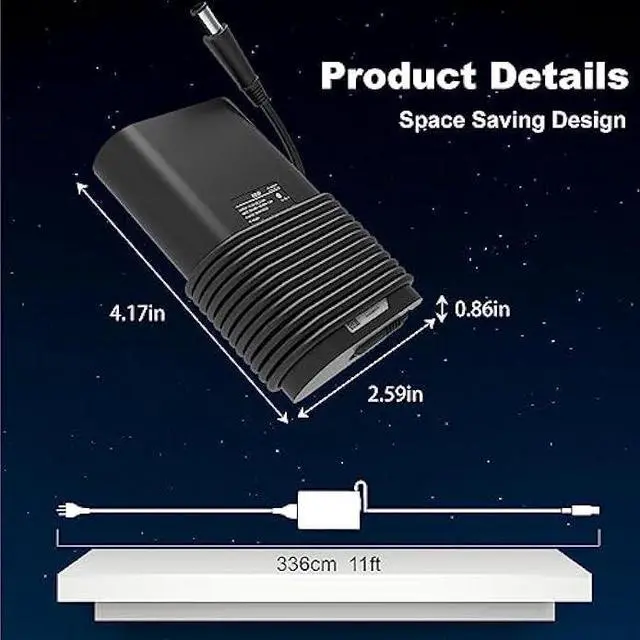 Alt view image 4 of 7 - 65W AC Adapter Compatible with Dell Laptop Charger,Latitude 5400 5500 5480 5490 5580 5590 7400 7480 7490 7290 7280 E5400 E5420 E5450 E5470 E6420 E6430 E7470 Computer Power Cord 19.5V 3.34A