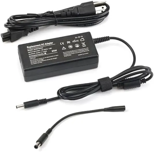 Main image of 65W Laptop Charger Compatible with Dell Inspiron 15 11 13 14 17 3000 5000 7000 2-in-1 Series, 2 Tips(4.5mm & 7.4mm) Compatible with 3558 3181