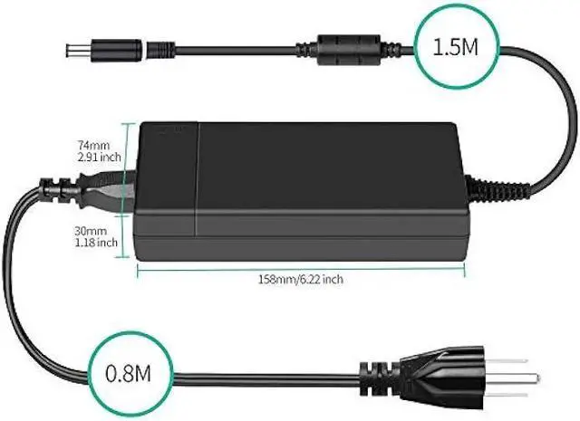 Alt view image 4 of 5 - 180w 19.5V 9.23A AC Laptop Charger Fit for DELL Precision 7510 7520 7530 7540 7550 7560 3530 7730 5530 M4600 M4700 M4800 M6400 M4500 DA180PM111 Laptop Adapter Power Supply Cord