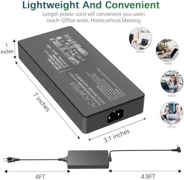 Alt view image 3 of 7 - 280W 14A 20V ADP-280EB B AC Charger for Asus ROG Strix G15 G17 G513R G513Q G713R G713Q Scar 15 17 G532L G533Z G732L G733Z Hero Scar III G731G G531G G703G Gaming Laptop Power Supply Adapter Cord