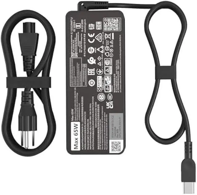 Main image of 65W USB C Type C AC Charger Compatible with Lenovo ThinkPad X1 t480 T480S P43s P51s P52s P53s/P14s P15s P16s Yoga Chromebook ThinkBook Series ADLX65YLC3D Laptop Power Adapter