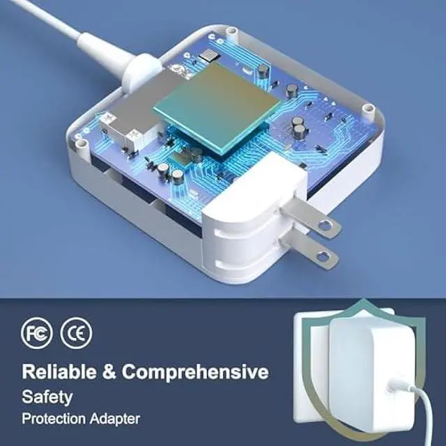 Alt view image 6 of 6 - Compatible with Mac Book Pro Charger, 85W 60W Power Adapter L-Tip for MacBook Pro 13 15 17 Inch Before Mid 2012, 6.6FT Cable