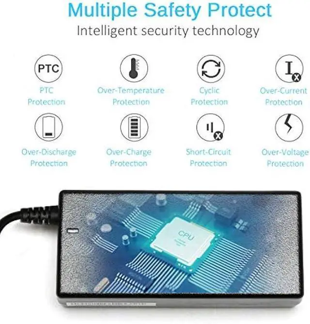 Alt view image 6 of 7 - 65W 45W Round Blue Tip Charger Compatible for Old HP Chromebook Laptop 11 14 G3 G4 X360, Pavilion x360 14 15 17, Envy 13 15 X360 ProBook Stream Spectre Power Supply Cord