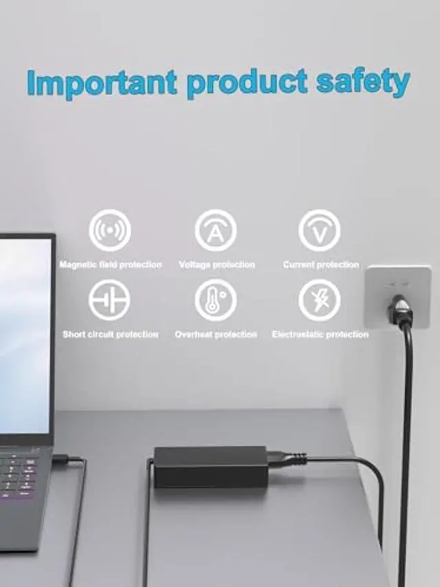 Alt view image 6 of 7 - 135W AC Charger Fit for Lenovo Ideapad Gaming 3 Y700 700 S740 L340 Creator 5 7 ideapad 5 Pro Yoga Slim 7 Pro C940 Y70 Y50 Y40 Yoga 9-15IMH5 Legion Y520 ThinkPad T15p P16v ThinkBook 15P Laptop