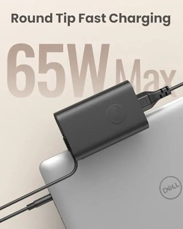 Alt view image 2 of 5 - 65W 45W Charger for Dell Latitude 3520 3420 3450 3550 3530 3590 3500 3510 3430 3420 3410 3301 3320 | 3310 2-in 1 3390 2-in-1, 19.5V 3.34A Power Supply Adapter Cord
