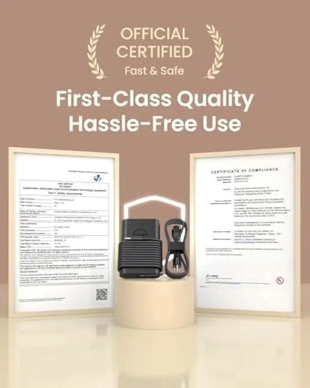 Alt view image 4 of 5 - 65W 45W Charger for Dell Latitude 3520 3420 3450 3550 3530 3590 3500 3510 3430 3420 3410 3301 3320 | 3310 2-in 1 3390 2-in-1, 19.5V 3.34A Power Supply Adapter Cord