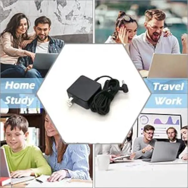 Alt view image 4 of 4 - 33W 1.75A 19V AC Adapter Charger Compatible with Asus Chromebook C300M C300MA C300SA C300S C300 C202 C202S C202SA C202SA-YS02 C202SA-YS01 Power Supply Adapter Cord by CHLOLMY