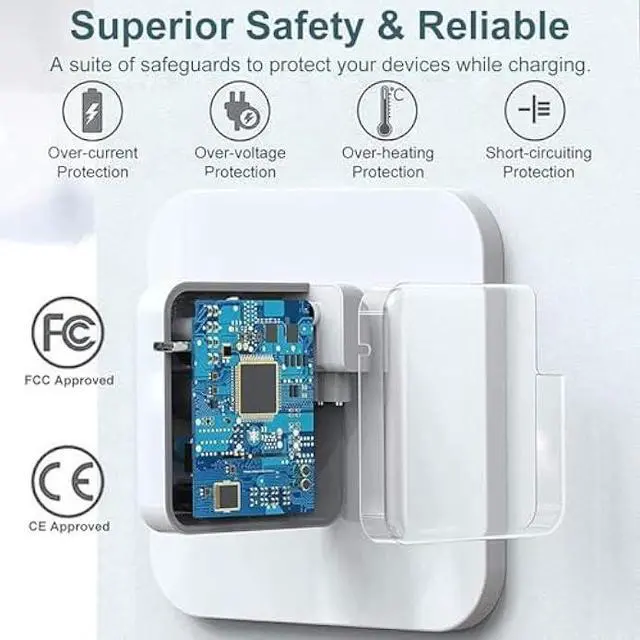 Alt view image 5 of 7 - Charger for Mac Book Pro 14 16 inch Mac Book Air 13 15 inch M4 M3 M2 M1 2025 2024 2023 2022 2021 as Original 70W Power Adapter Quality with 6.6ft USBC to mag 3 Cable