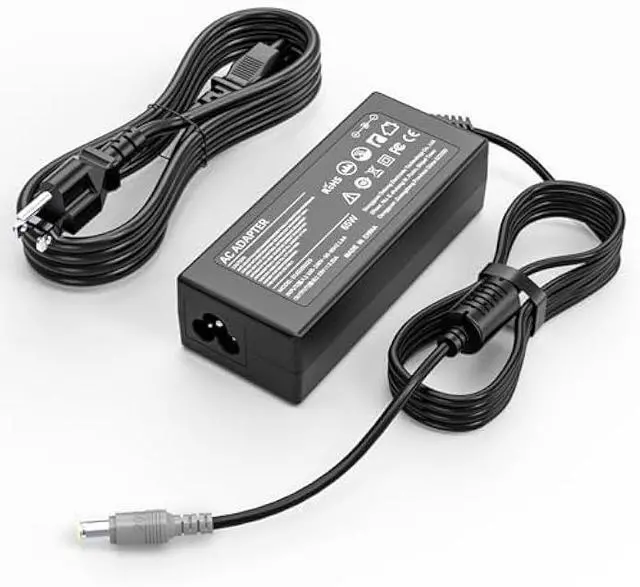 Main image of 65W Charger Compatible with Lenovo Thinkpad T400 T410 T420 T420S T430 T430s T430u T500 T510 T520 T530; X120e X130e X131e X140e X200 X201 X220 X220T X230; E520 E530 E535 SL500 SL510 Power Supply Cord