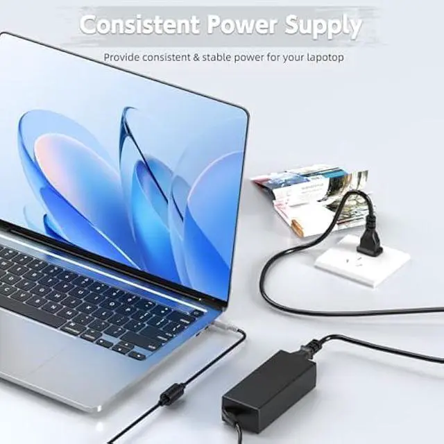 Alt view image 5 of 7 - 65W Charger Compatible with Lenovo Thinkpad T400 T410 T420 T420S T430 T430s T430u T500 T510 T520 T530; X120e X130e X131e X140e X200 X201 X220 X220T X230; E520 E530 E535 SL500 SL510 Power Supply Cord