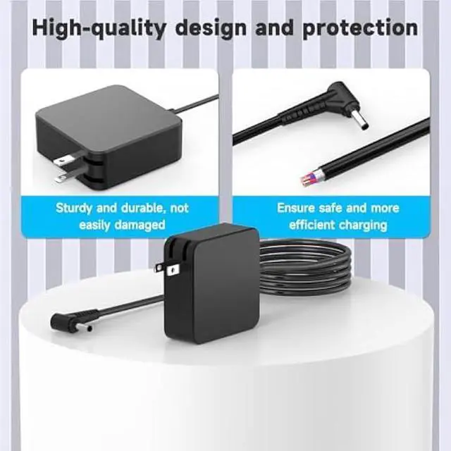 Alt view image 6 of 7 - 65W 45W Laptop Charger Compatible with Lenovo IdeaPad 1 3 5 Flex 4 5 6 14 15 1470 1480 IdeaPad S340 S145 330 320 310 110 110S 510 520 530S 710S S540 S730 V14 V15 V17  Round Tip 20V AC Adapter