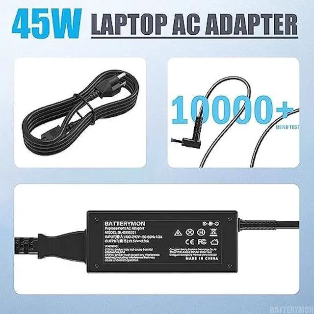 Alt view image 5 of 5 - 45W 19.5V 2.31A Power Cord Compatible with HP Pavilion 15-bs 15-bs234wm 15-bs033cl 15-bs234wm 15-bs134wm 15-bs070wm 15-bs212wm 15-bs289wm 15-bs168cl 15-bso12ds 15-bs113dx 15-bs062st 15-bs038cl Laptop
